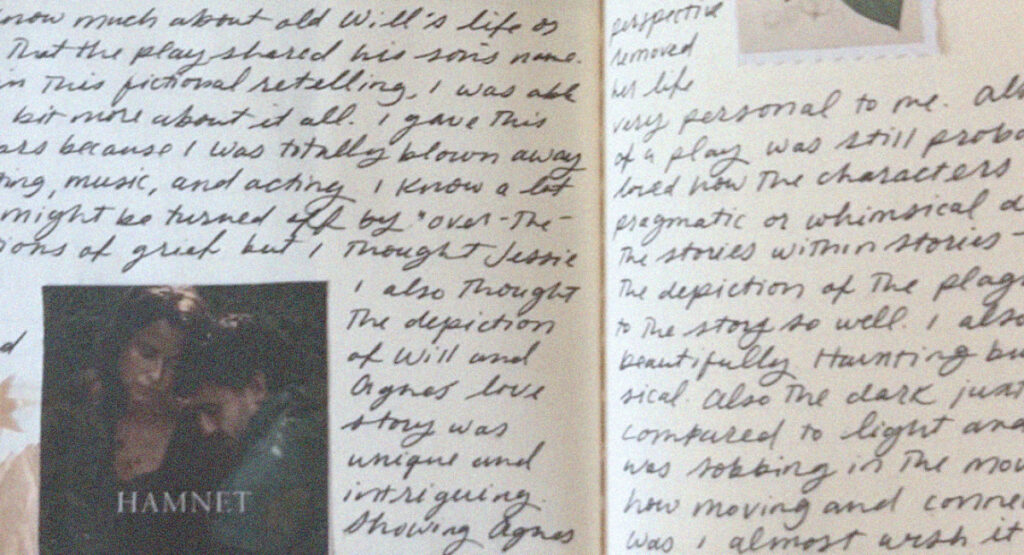 Movie journal Hamnet (2025) blog image