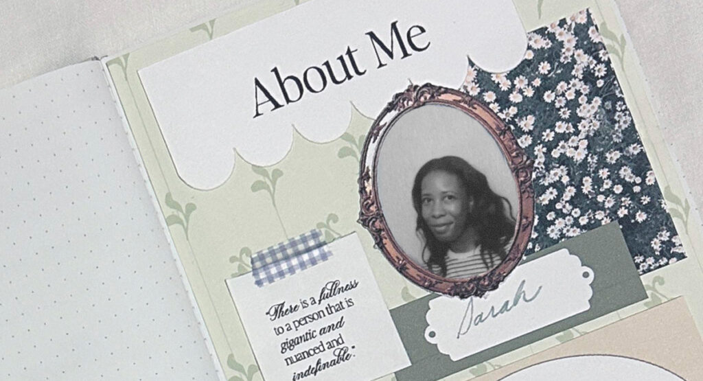 about me journal kit from shop studio woolgather