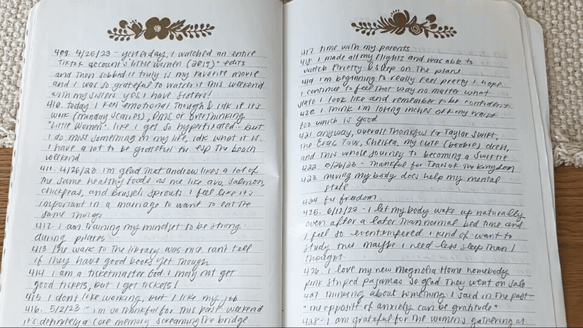 gif of gratitude journal